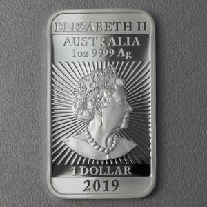 Silber Münzbarren 1oz "Rectangular Dragon" 2019 (PP) (Australien) - Miniaturansicht 2