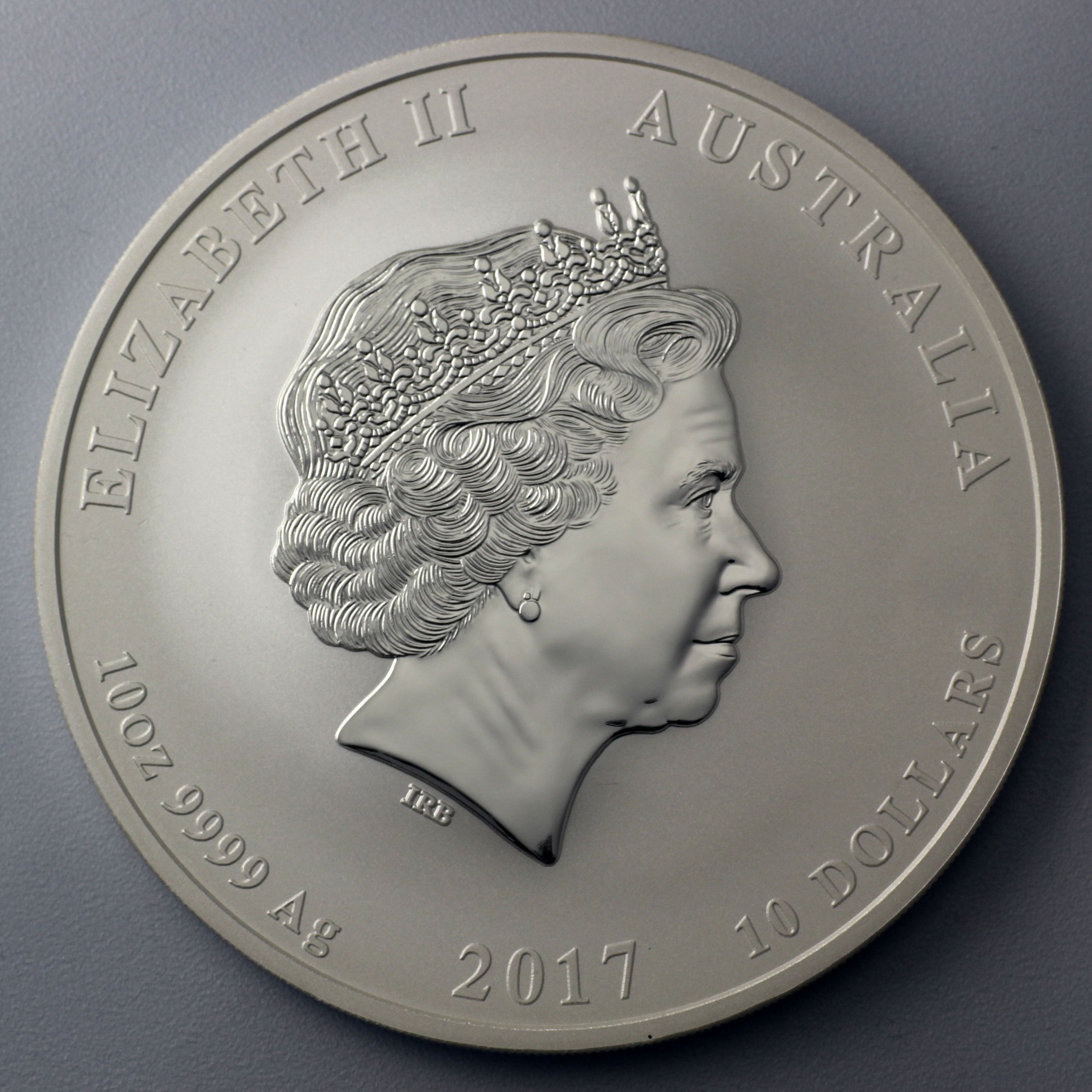 Silbermünze 10oz "Hahn" 2017 Lunar II – Year of the Rooster diff. (Australien) - Detailansicht 1