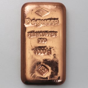 Kupferbarren 1kg Buntmetallbarren (999,5 Cu) verschiedene Hersteller (Resale) - Miniaturansicht 1