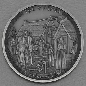 Silbermünze 1/2oz "A Viking Village" 2022 (AF) Vikings (Samoa) - Hauptansicht