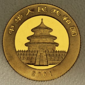 Goldmünze 1/10oz "Panda" 2001 (China) - Miniaturansicht 2