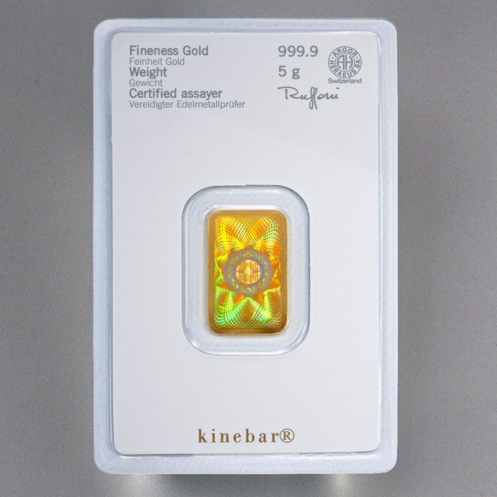 Goldbarren 5g "Kinebar" HERAEUS - Detailansicht 1