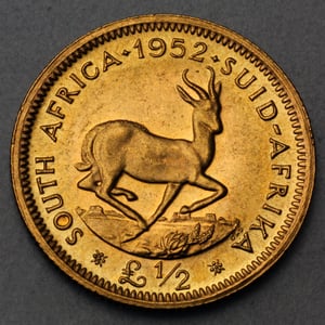 Goldmünze 1/2 Pound "Georg V." 1952 (Südafrika) - Miniaturansicht 2