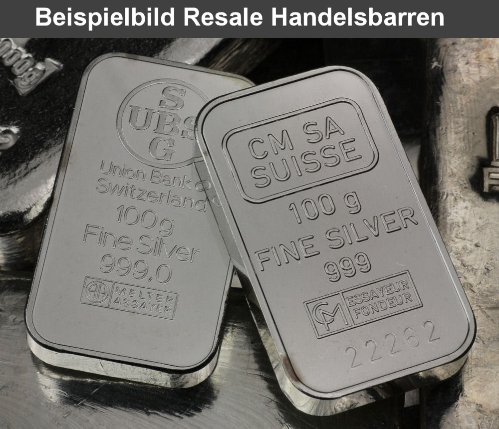 Silberbarren 100g (Resale) - Detailansicht 1