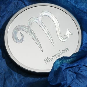 Silbermedaille 1oz "Sternzeichen Skorpion" Gravurmedaille - Miniaturansicht 6