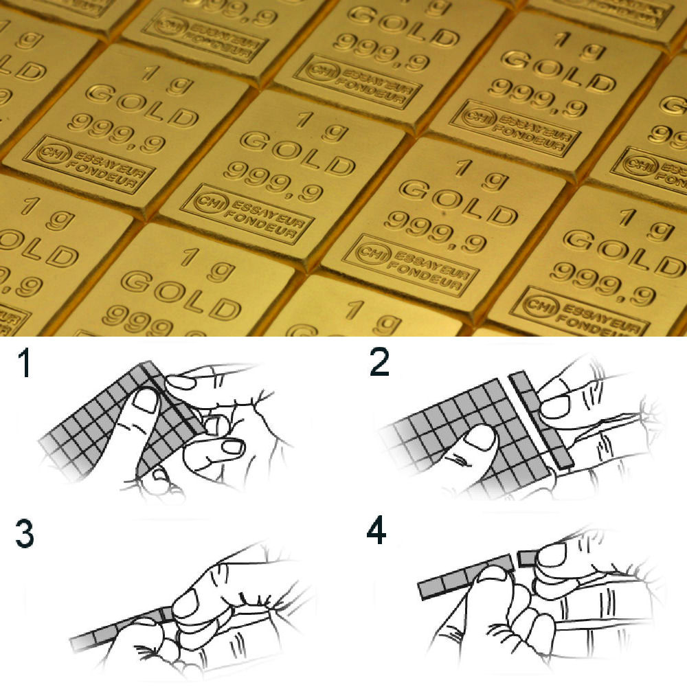 Goldtafel (100x 1g Feingold) "CombiBar" - Detailansicht 5