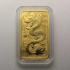 Gold Münzbarren 1oz "Rectangular Dragon" 2018 (Australien) - Miniaturansicht 1