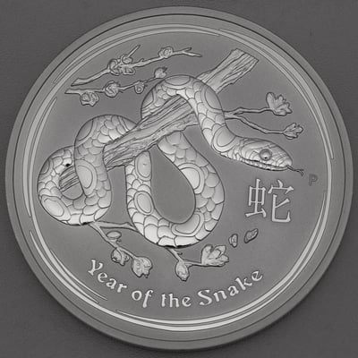 Silbermünze 10oz "Schlange" 2013 Lunar II – Year of the Snake 19% (Australien) - Miniaturansicht 1
