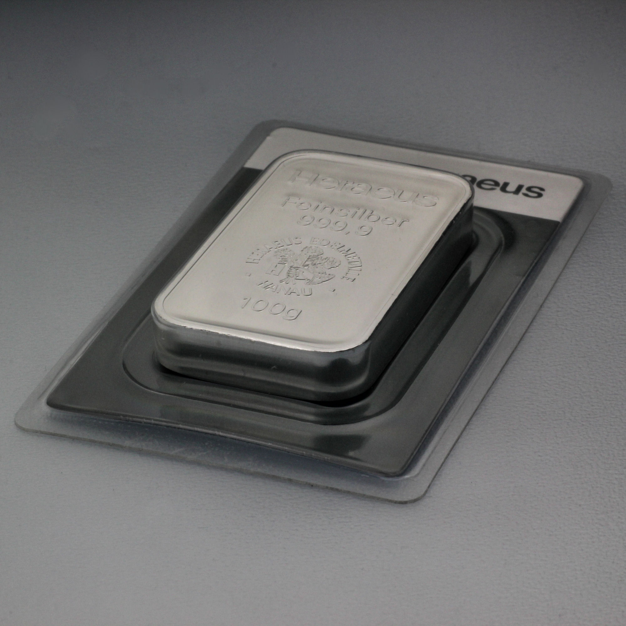 Silberbarren 100g HERAEUS, geprägt - Detailansicht 1