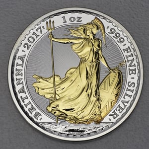 Silbermünze 1oz "Britannia" 2017 (vergoldet) (Großbritannien) - Hauptansicht