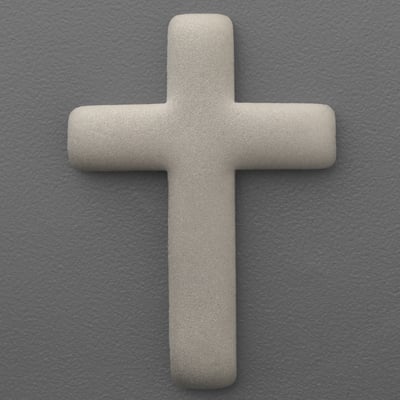 Silberbarren 100g ESG "Kreuz" 3D-Barren gegossen matt gravierbar - Miniaturansicht 1