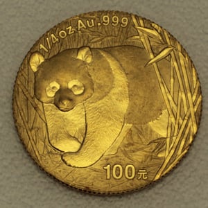 Goldmünze 1/4oz "Panda" 2001 (China) - Hauptansicht