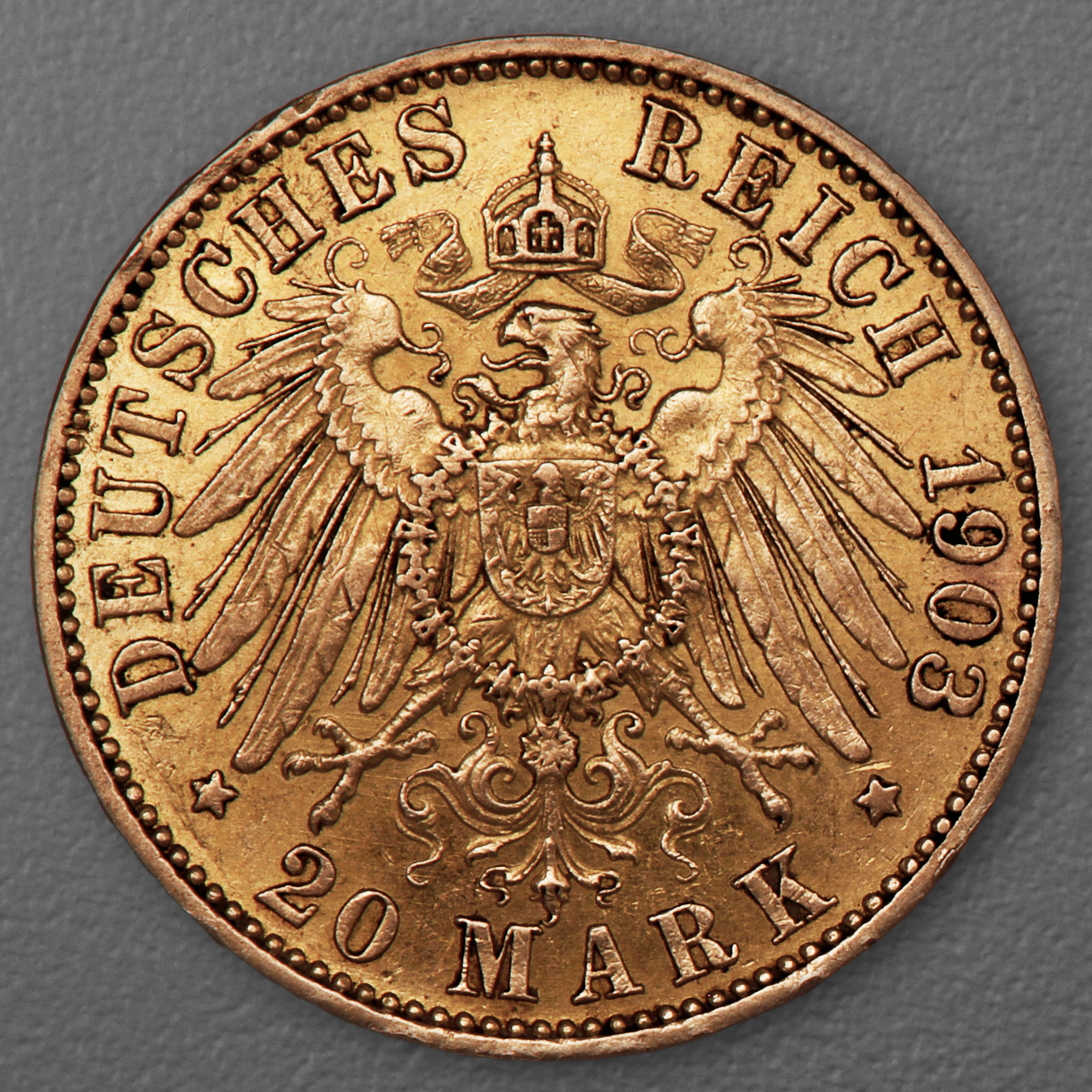 Goldmünze 20 Mark "Wilhelm II." 1903-A J.252 (Preußen) - Detailansicht 1