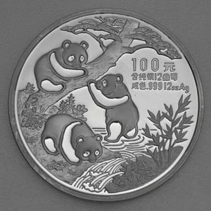 Silbermünze 12oz "Panda" 1990 (China) - Miniaturansicht 1