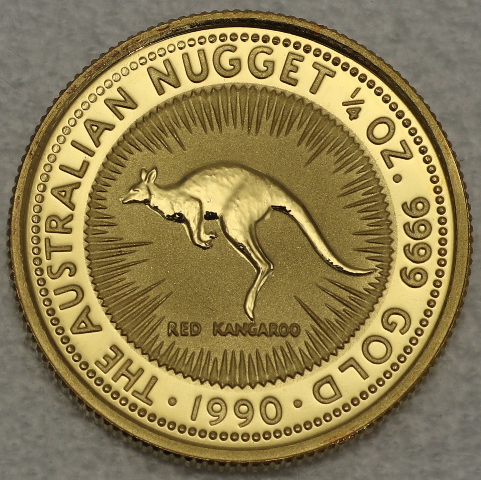 Goldmünze 1/4oz "Känguru" 1990 Australian Nugget (Australien) - Hauptansicht