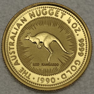 Goldmünze 1/4oz "Känguru" 1990 Australian Nugget (Australien) - Hauptansicht