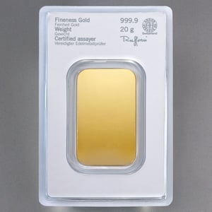 Goldbarren 20g HERAEUS geprägt - Miniaturansicht 3
