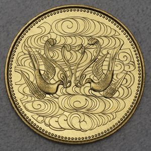 Goldmünze "100000 Yen 1986" 60jähriges Regierungsjubiläum Hirohito (Japan) - Hauptansicht