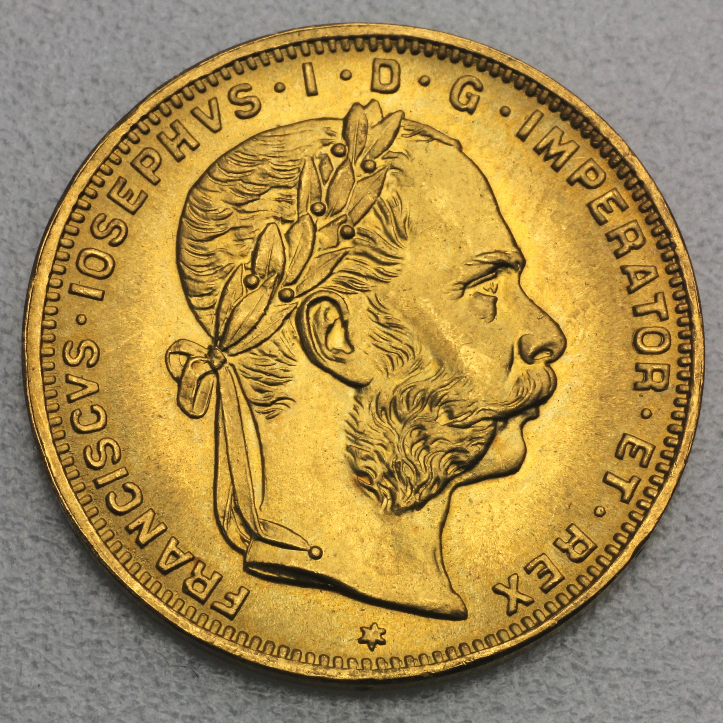 Goldmünze "8 Florin/20 Gulden-Nachpr.1892" (Österreich) - Hauptansicht