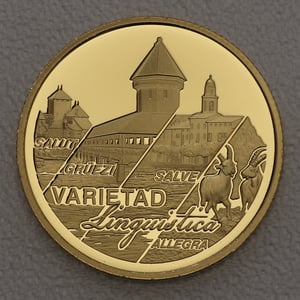 Goldmünze 25 Franken "Sprachenvielfalt" 2023 (Schweiz) - Hauptansicht