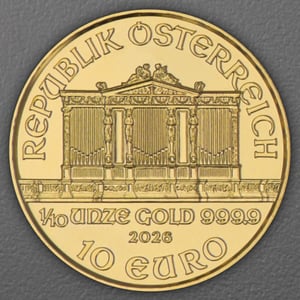 Goldmünze 1/10oz "Wiener Philharmoniker" aktueller Jahrgang (Österreich) - Miniaturansicht 2
