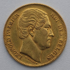Goldmünze 20 Francs "Leopold Premier" (Belgien) - Hauptansicht