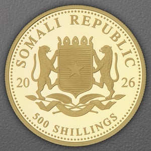 Goldmünze 1/2oz "Elefant" 2026 African Wildlife (Somalia) - Miniaturansicht 2