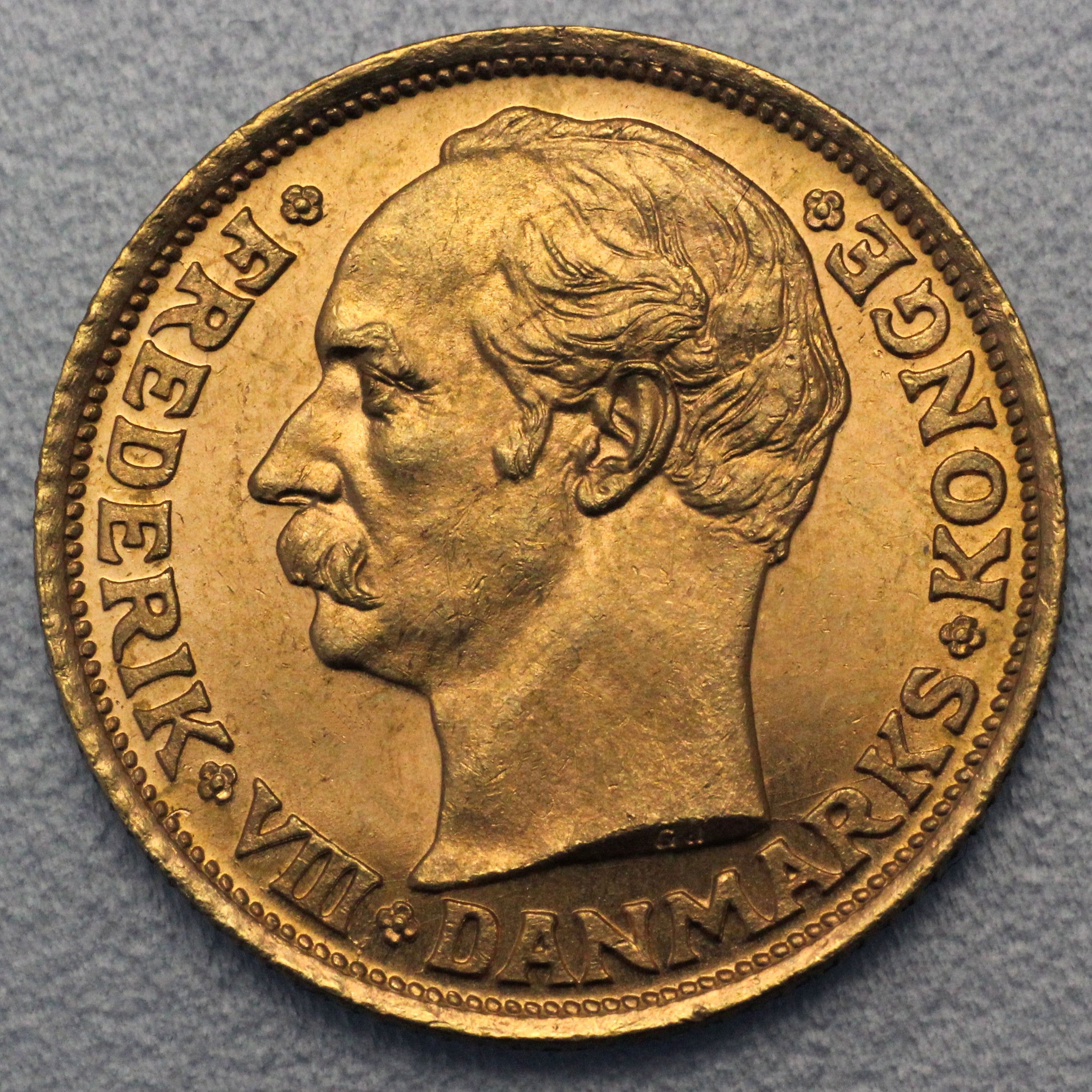 Goldmünze 10 Kronen "Frederik VIII." (Dänemark) - Hauptansicht