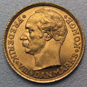 Goldmünze 10 Kronen "Frederik VIII." (Dänemark) - Hauptansicht
