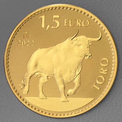 Goldmünze 1oz "Der Stier" 2022 (Spanien) - Miniaturansicht 1