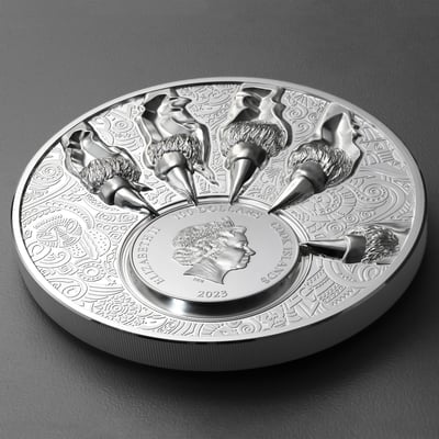 Silbermünze 1kg "King of the South - Lion" 2023 (PP/HR) Cook Islands - Miniaturansicht 4