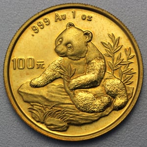 Goldmünze 1oz "Panda" 1998 (China) - Hauptansicht