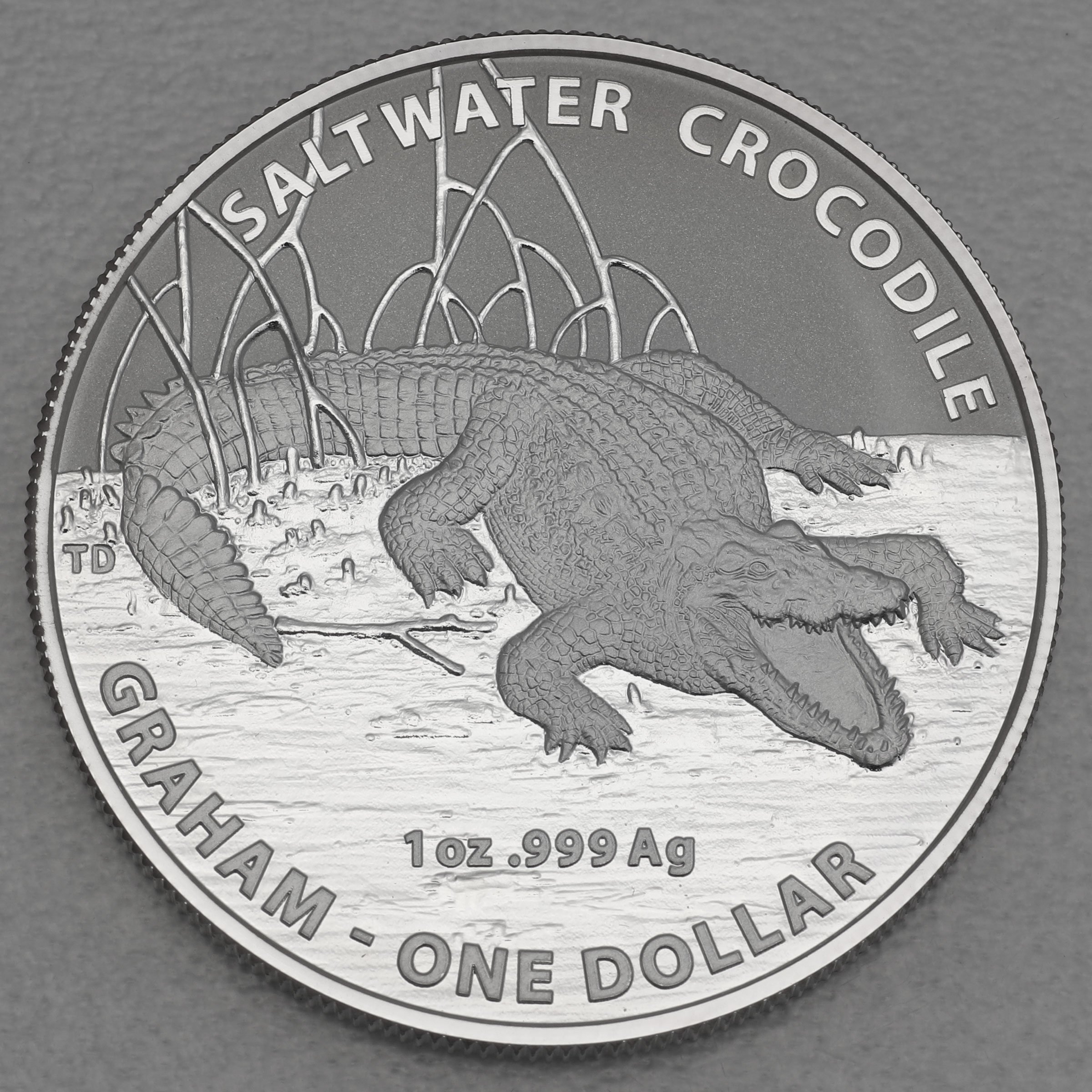 Silbermünze 1oz "Krokodil-Graham" 2014 Australian Saltwater Crocodiles (Australien) - Hauptansicht
