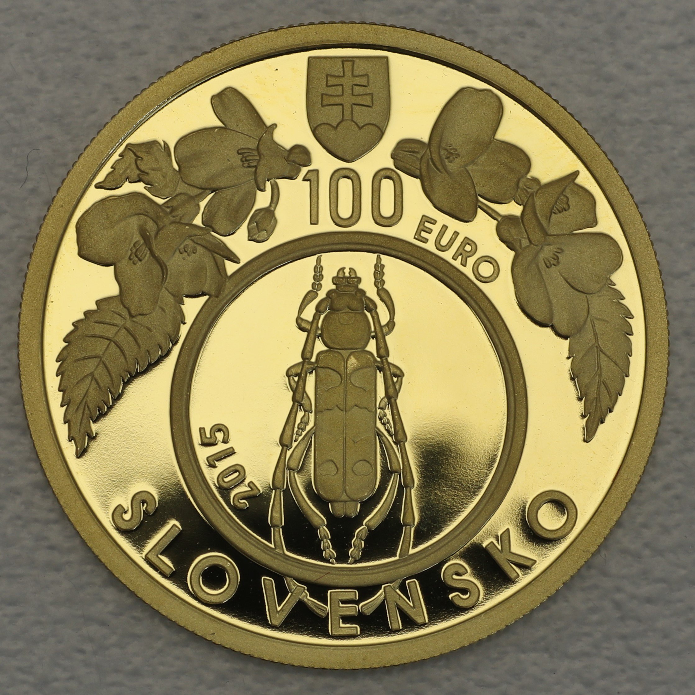 Goldmünze "100 Euro" 2015 Die Buchenwälder der Karpaten (Slowakei) - Hauptansicht