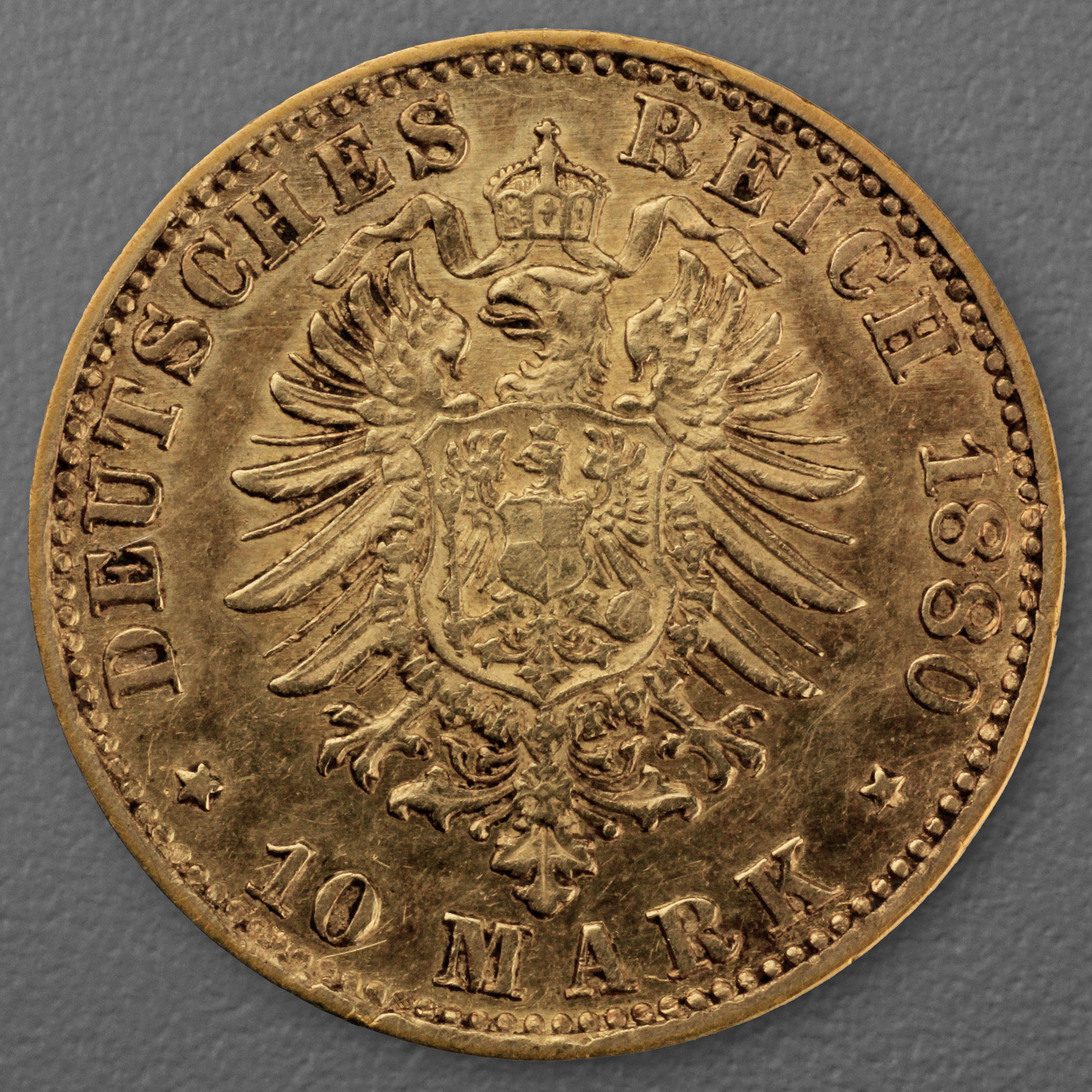 Goldmünze 10 Mark "Friedrich I." 1880-G J.186 (Baden) - Detailansicht 1
