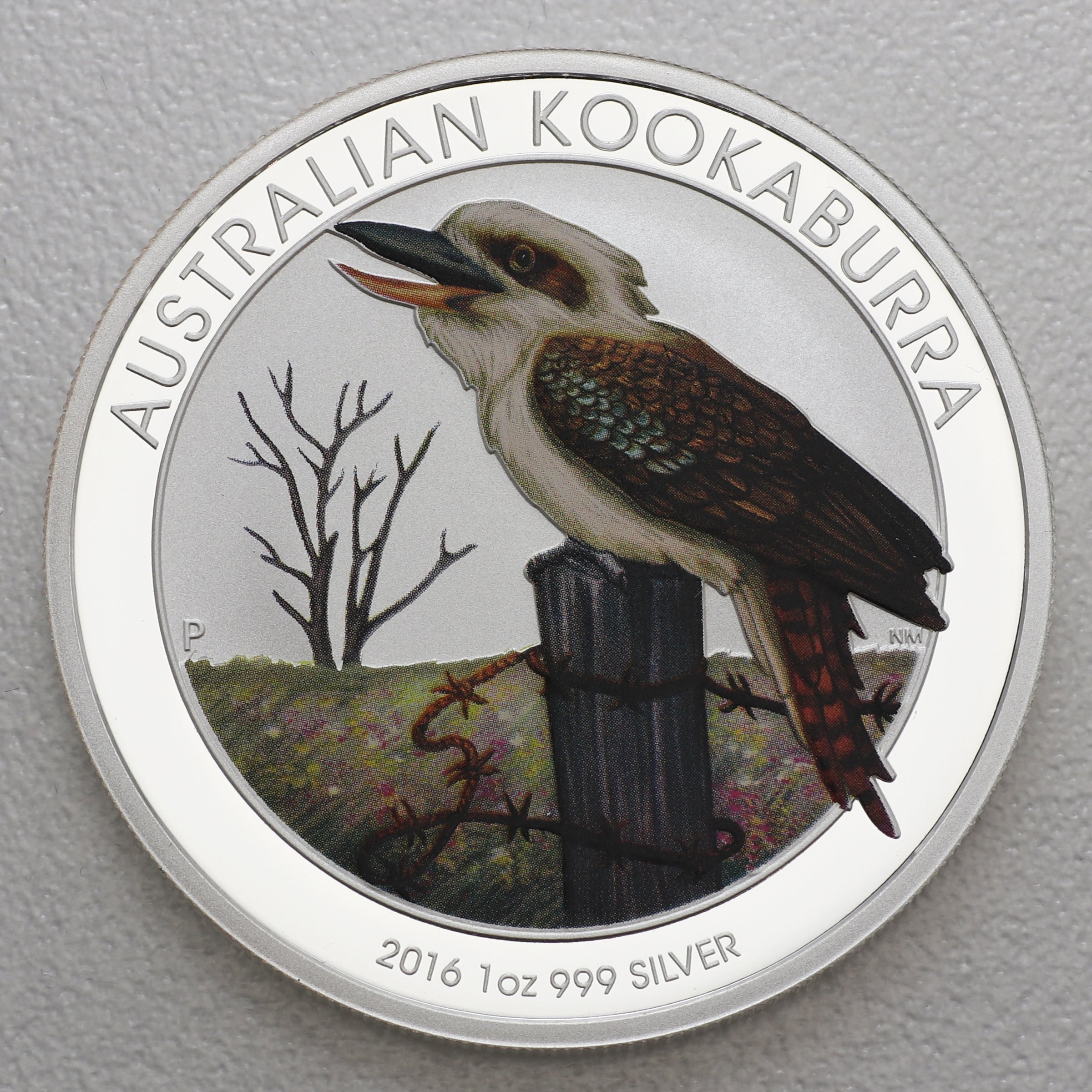 Silbermünze 1oz "Kookaburra" 2016 (koloriert) World Money Fair Berlin (Australien) - Hauptansicht
