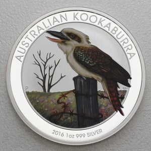 Silbermünze 1oz "Kookaburra" 2016 (koloriert) World Money Fair Berlin (Australien) - Miniaturansicht 1