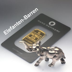 Goldbarren 20g Rand Refinery "Elefanten-Motiv" - Miniaturansicht 3