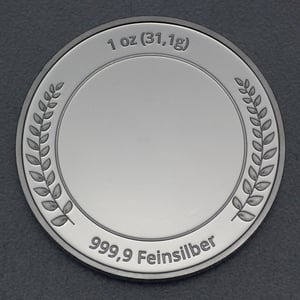 Silbermedaille 1oz (Lorbeerkranz), gravierbar - Miniaturansicht 2