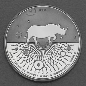 Silbermedaille 1oz "Nashorn 2015" (PP) Evolution - Wonderful World - Miniaturansicht 1