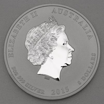 Silbermünze 5oz "Ziege" 2015 Lunar II – Year of the Goat (Australien) - Miniaturansicht 2