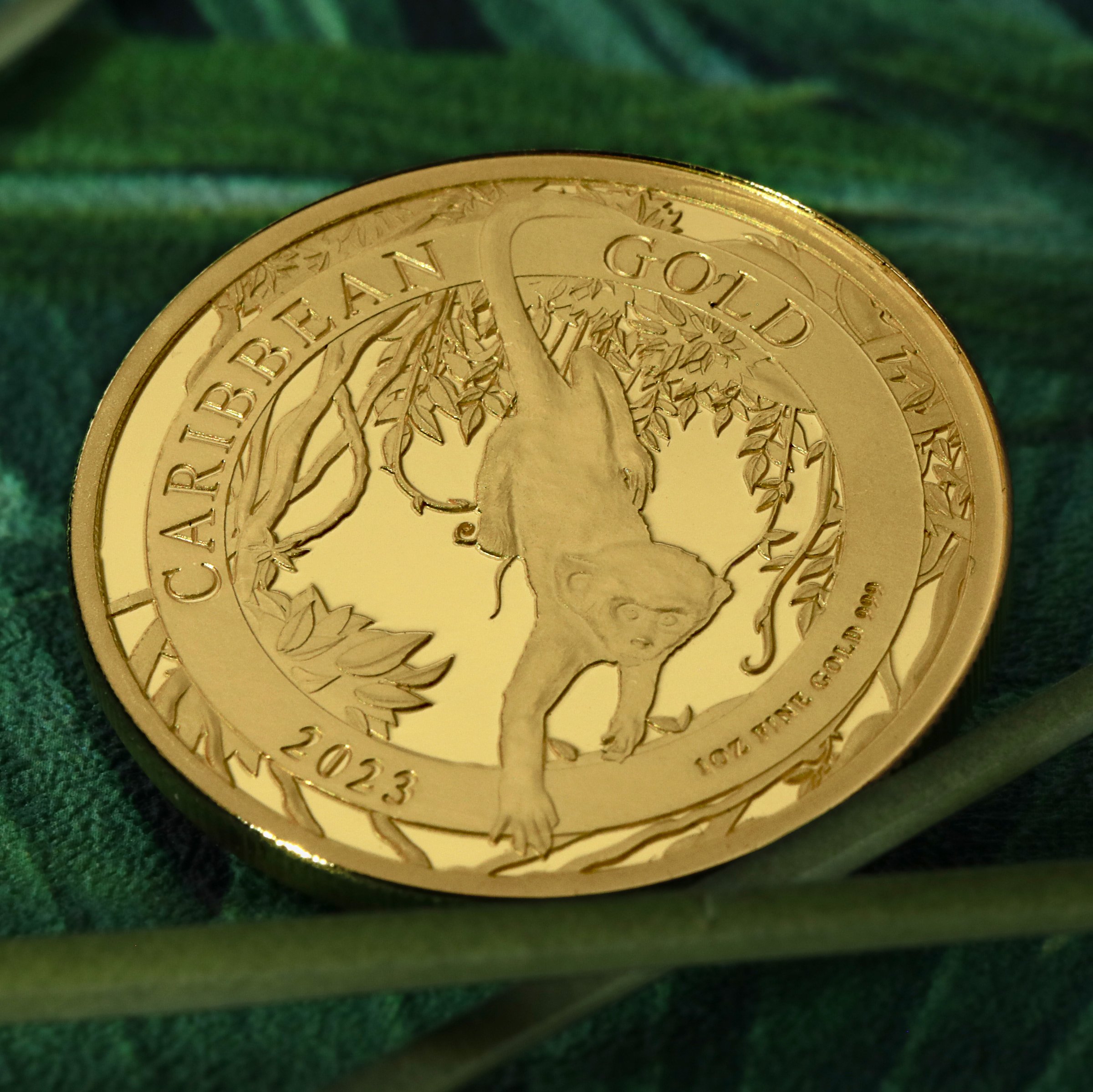 Goldmünze 1oz "Green Monkey" 2023 Caribbean Gold (Barbados) - Detailansicht 5