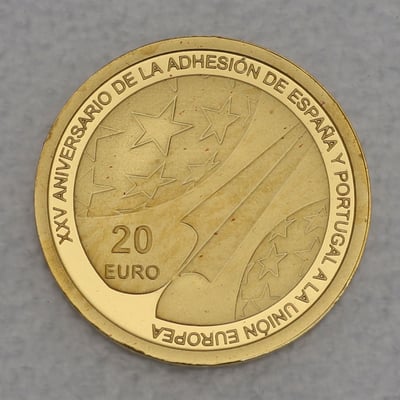 Goldmünze 20 Euro "Jubiläum EU Betritt" 2011 (Spanien) - Miniaturansicht 2