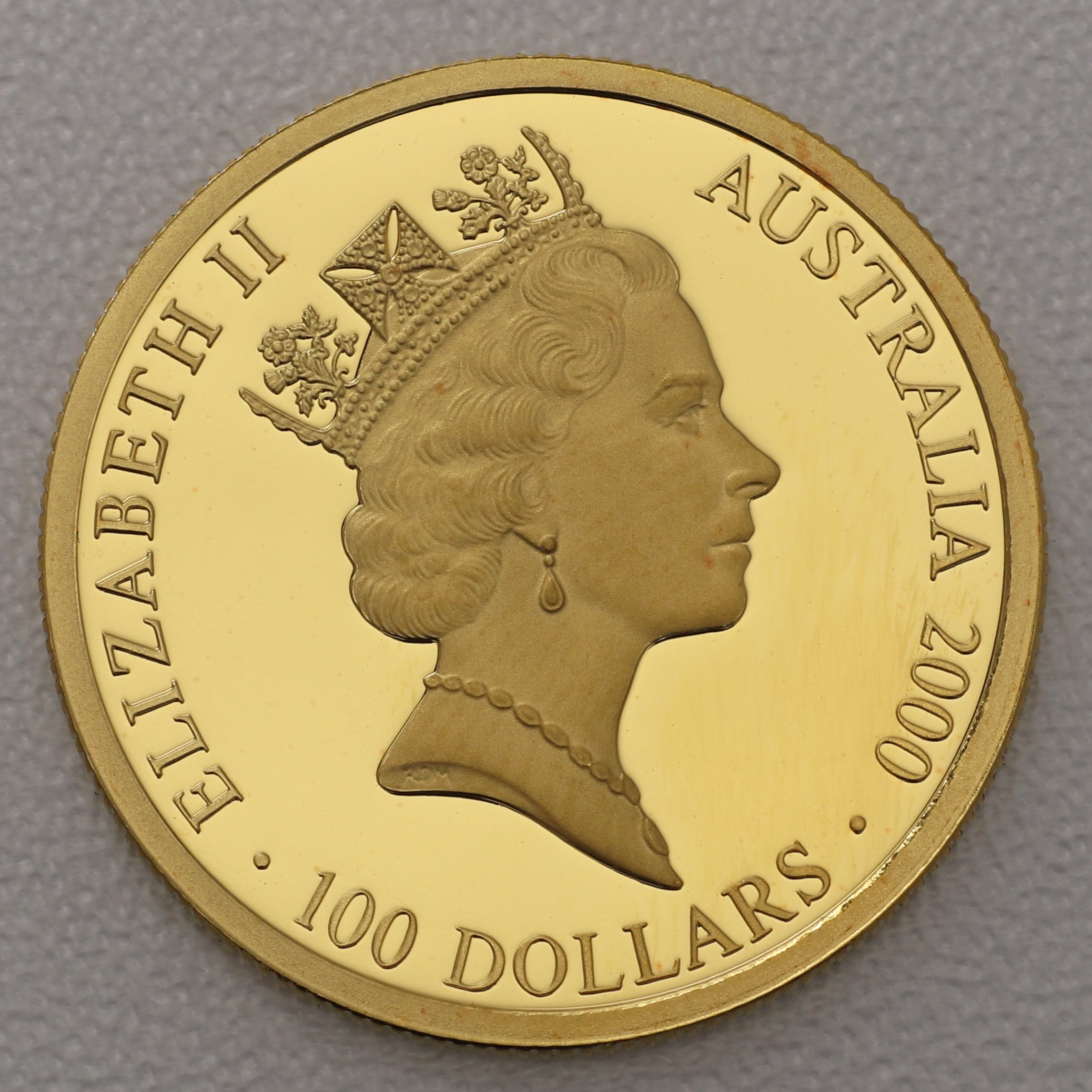 Goldmünze 100 Dollar "Läufer im Regen" 2000 Sydney Olympics (Australien) - Detailansicht 1