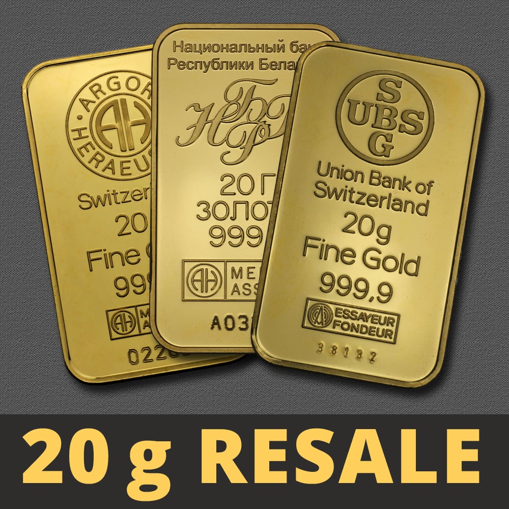 Goldbarren 20g "Resale" (div. Hersteller) - Hauptansicht