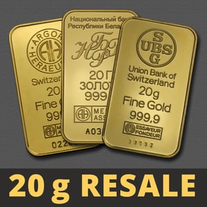 Goldbarren 20g "Resale" (div. Hersteller) - Hauptansicht