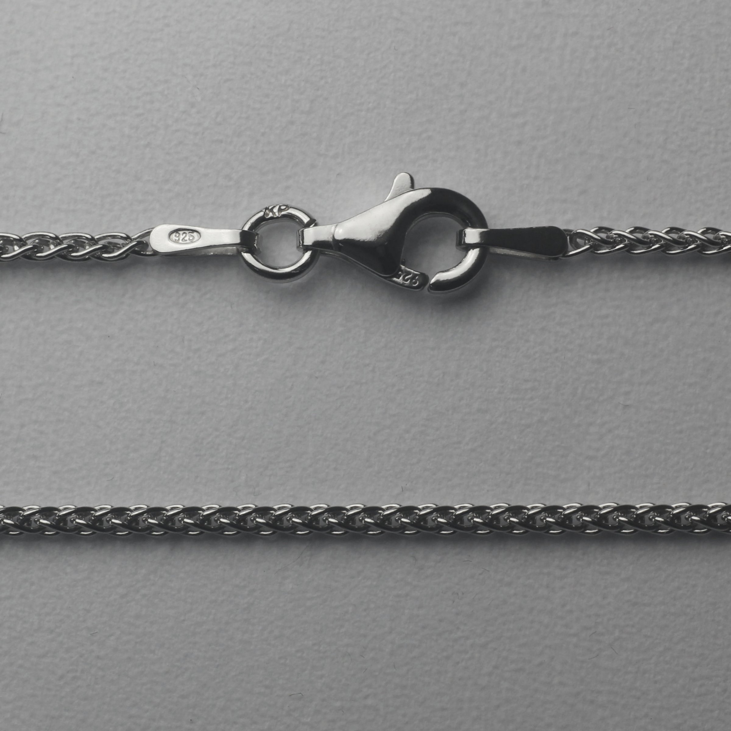 Silberkette 925er/45 cm "Zopf-Form" (Sterling) - Hauptansicht