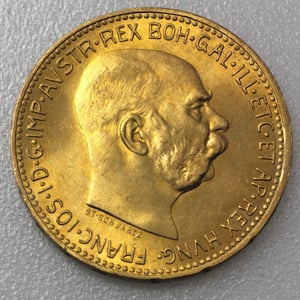Goldmünze 20 Kronen "Franz Joseph I." 1915 Nachprägung (Österreich) - Hauptansicht