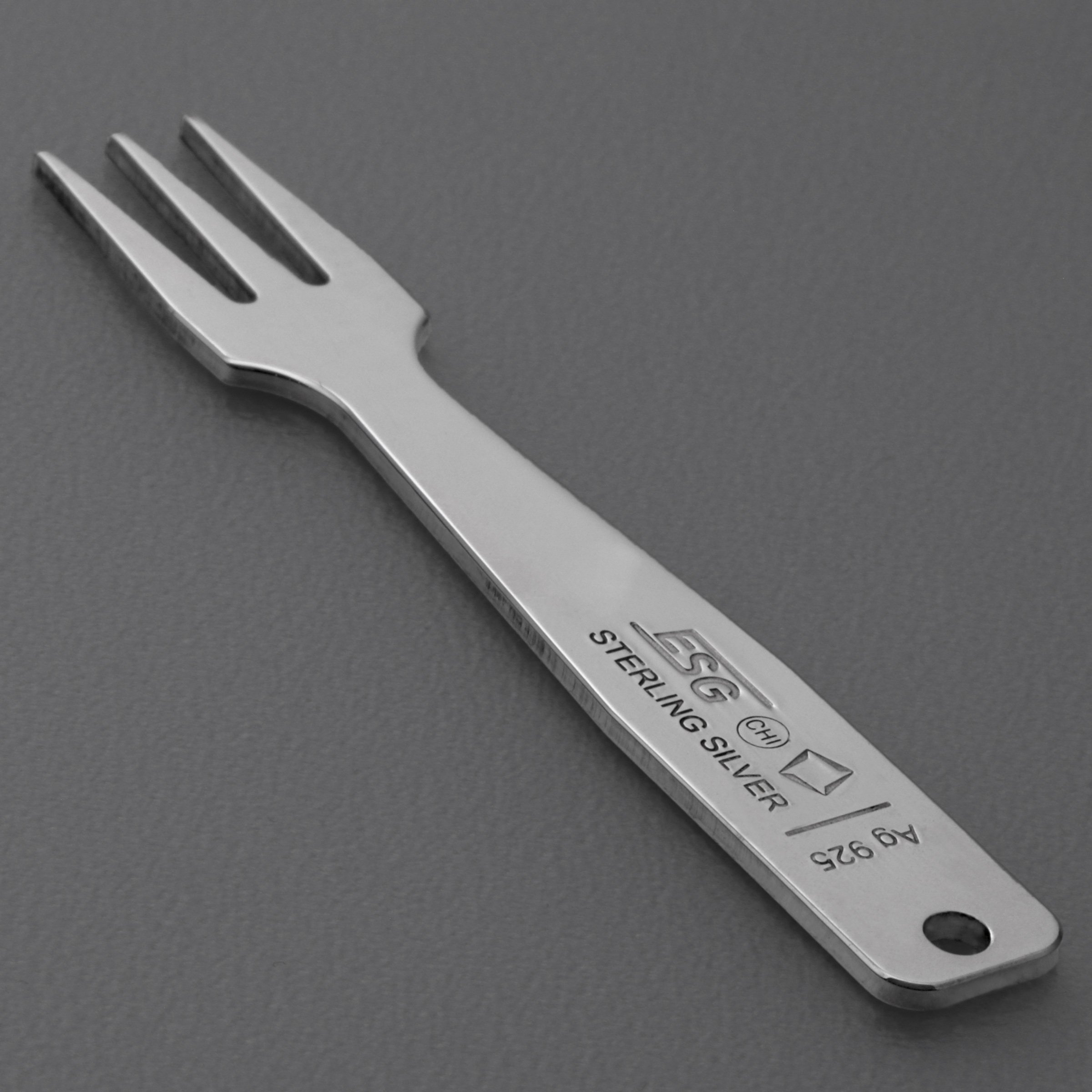 Gourmet-Gabel 4er-Set "Weihnachten" 925er Ag - Detailansicht 13
