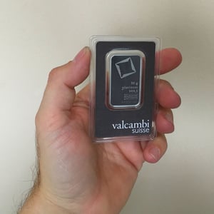 Platinbarren 50g VALCAMBI (Pt) - Miniaturansicht 4
